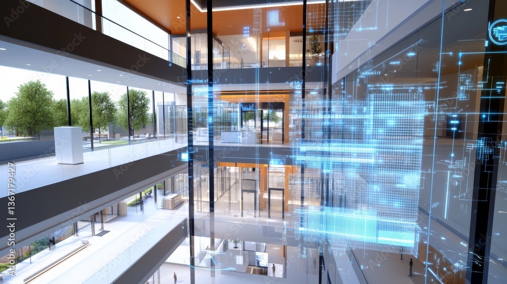 An AI powered digital twin simulation system visualizing real time building performance data for energy optimization, glowing simulation interface, real-time building data analysis An AI powered digital twin simulation system visualizing real time building performance data for energy optimization, glowing simulation interface, real-time building data analysis