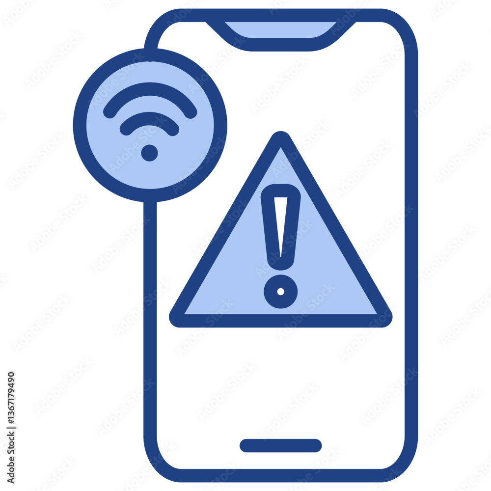 Online Alert Blue Icon Online Alert Blue Icon