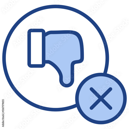 Dislike Blue Icon