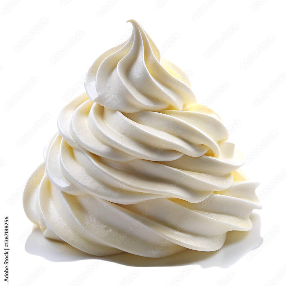 Pile of cream isolated on transparent background
Pile of cream isolated on transparent background