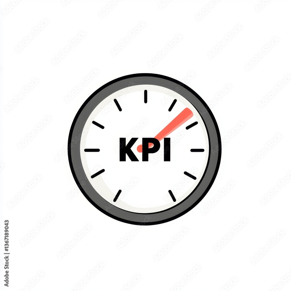 KPI dashboard speedometer graphic KPI dashboard speedometer graphic