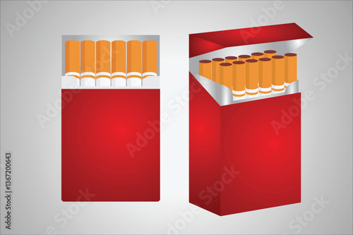 Vector illustration of cigarette pack