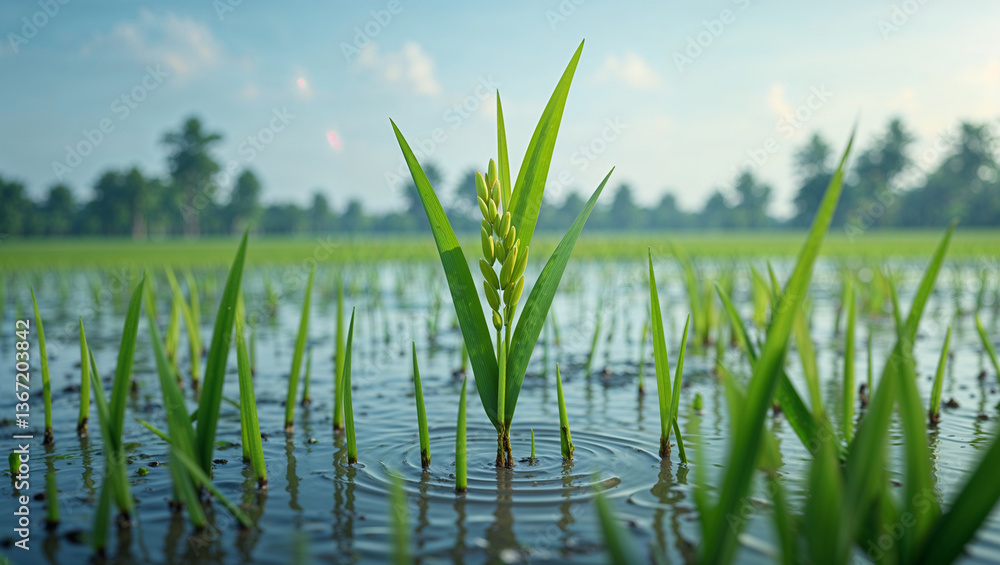 Fototapeta premium grass and water