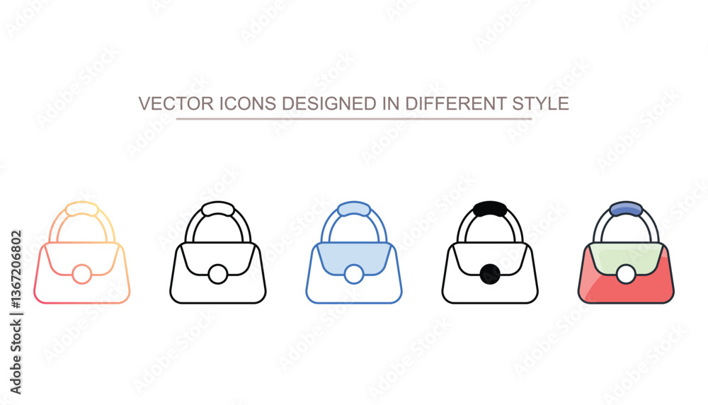 Lady Bag icon design with white background stock illustration Lady Bag icon design with white background stock illustration