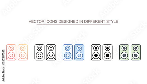 Stereo icon design with white background stock illustration