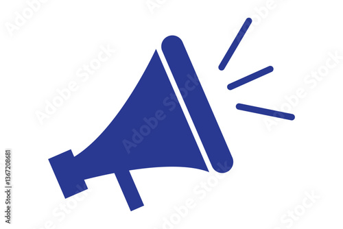 blue speaker icon illustration, Crossed out microphone (mike) icon. Symbol of voice or sound. Pictogram for turning the sound on and off. An attribute of a singer, speaker, or announcer eps 10