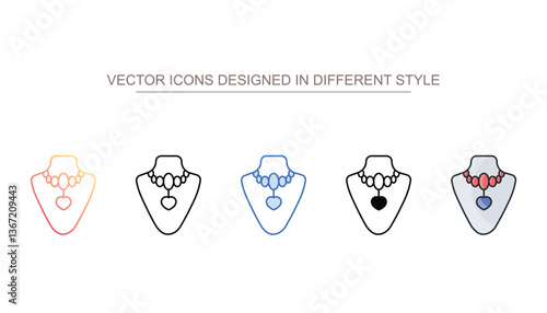 Choker icon design with white background stock illustration