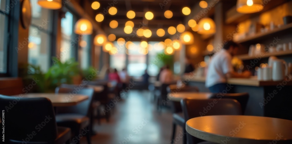 Abstract cafe scene, soft focus, glowing bokeh , chill, design Abstract cafe scene, soft focus, glowing bokeh , chill, design