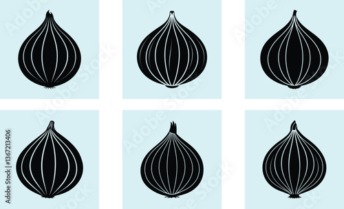 Shallot silhouette vector