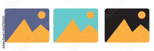 Gallery icon Symbol mark in filled style eps 10