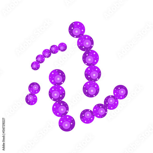 Viruses, germs and bacteria, microorganism types. Illness or disease microscopic cells and infection, microbes and antibodies. Dangerous pathogen, microbiology. Vector illustration