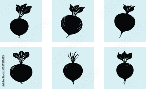 Rutabaga silhouette vector