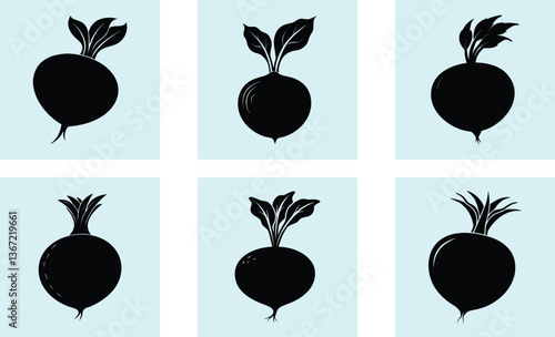 Rutabaga silhouette vector