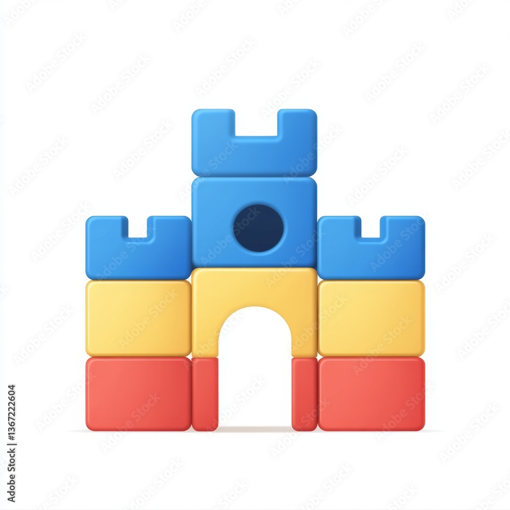 Colorful plastic castle blocks toy design Colorful plastic castle blocks toy design