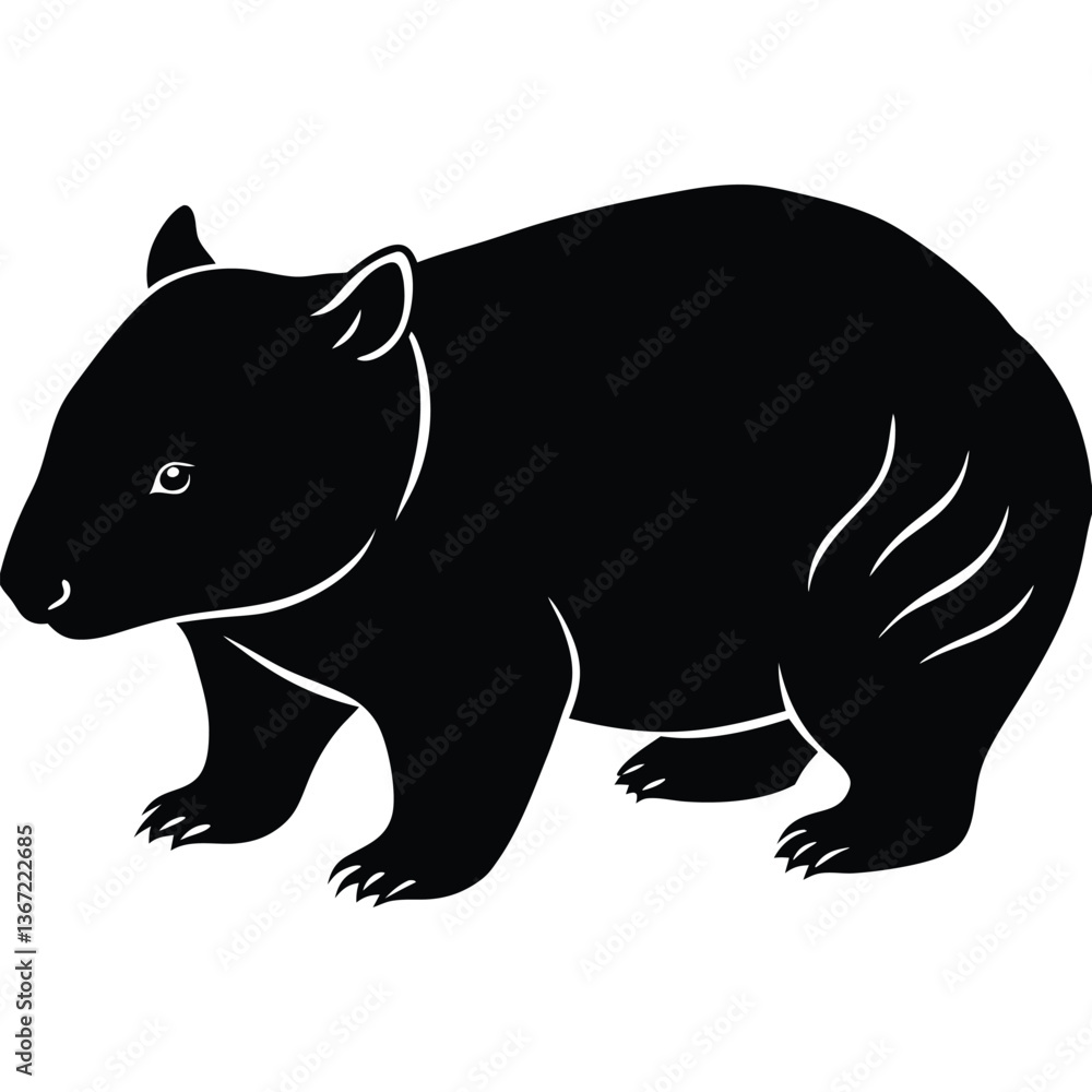 Fototapeta premium a wombat vector animle