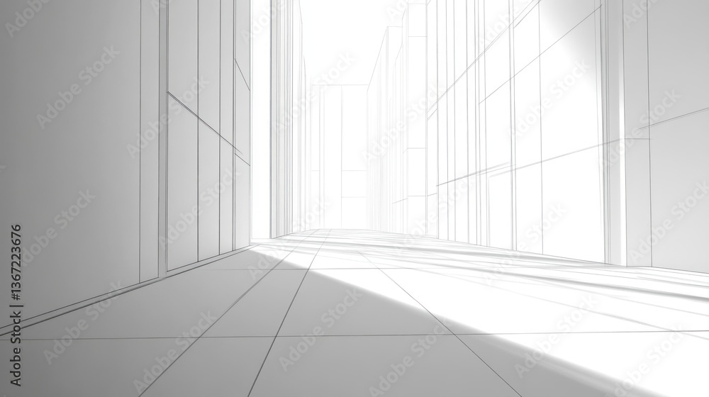 Obraz premium Urban Landscape Abstract Conceptual Architectural Design and Structure Visualization