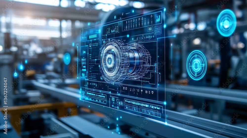 future factory interface, digital manufacturing, industry 4.0, smart factory technology, automation display, ai in production, industrial data visualization future factory interface, digital manufacturing, industry 4.0, smart factory technology, automation display, ai in production, industrial data visualization