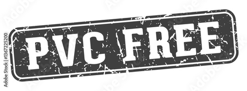 pvc free rectangular sign. pvc free stamp