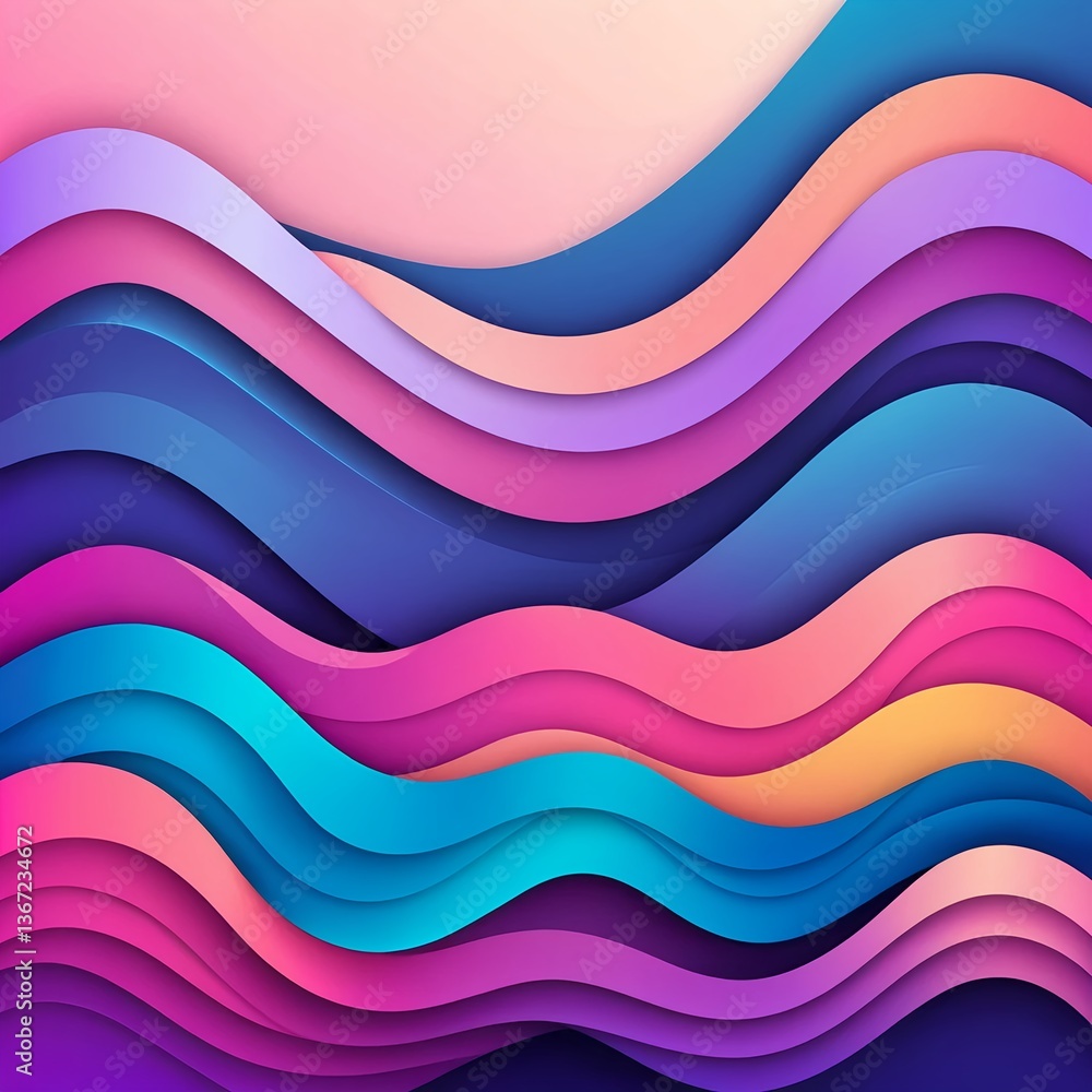Abstract Colorful Wave Background Abstract Colorful Wave Background
