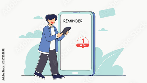 Receiving Mobile Notifications, Alerts, and Messages on Smartphone – Mobile Communication and Notification System Concept
