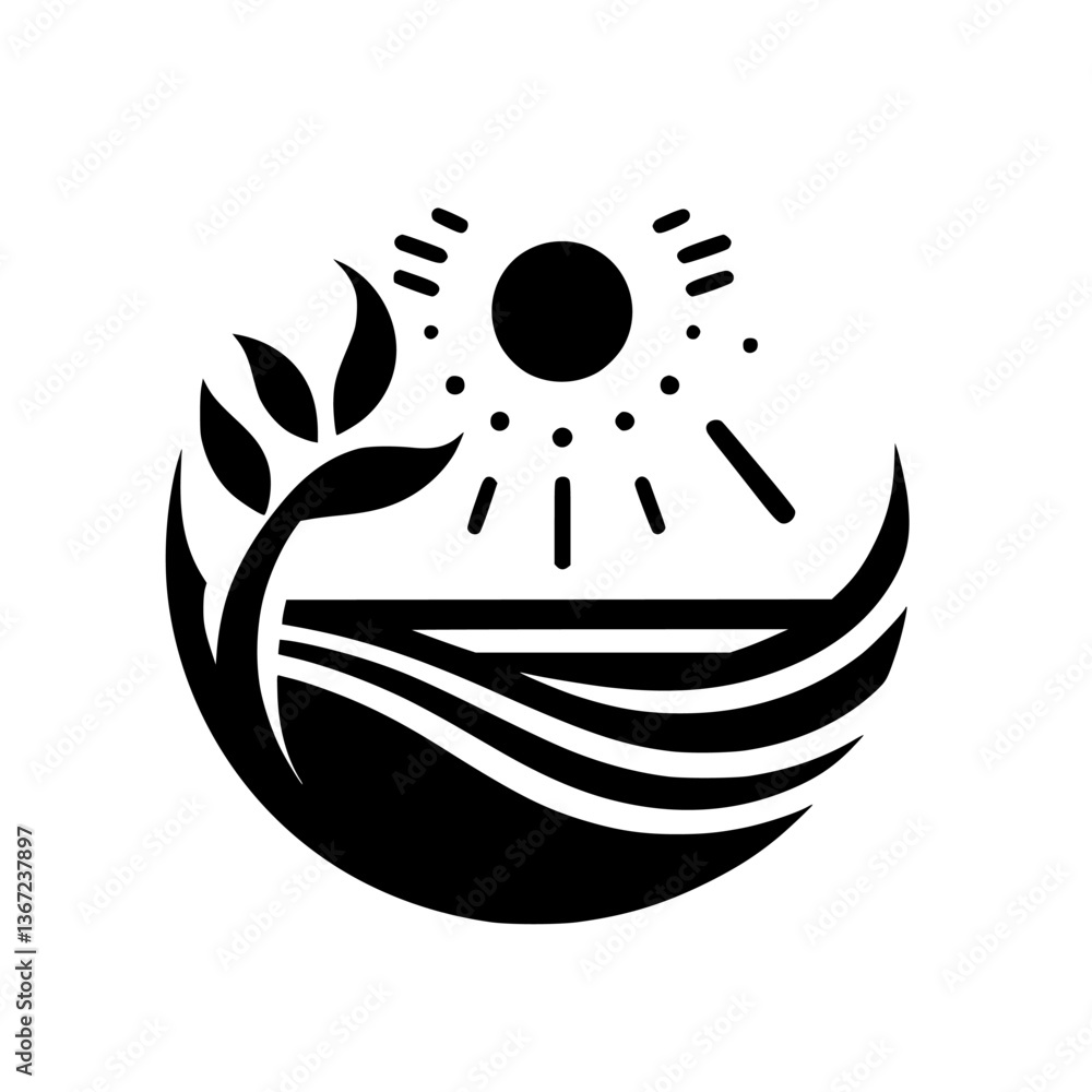 Obraz premium Abstract Black & White: Nature's Embrace