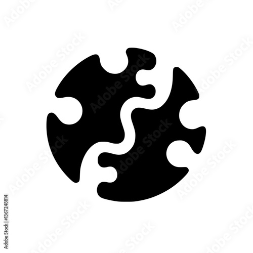 Interlocking Abstract Puzzle: A Simple, Graphic, and Cohesive Design