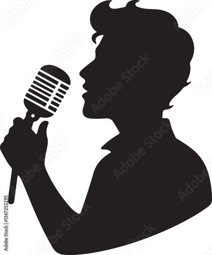 singer with microphone