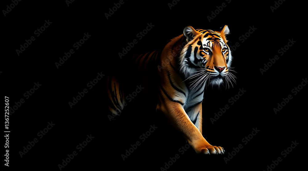 Obraz premium majestic tiger wallpaper, created by generative ai