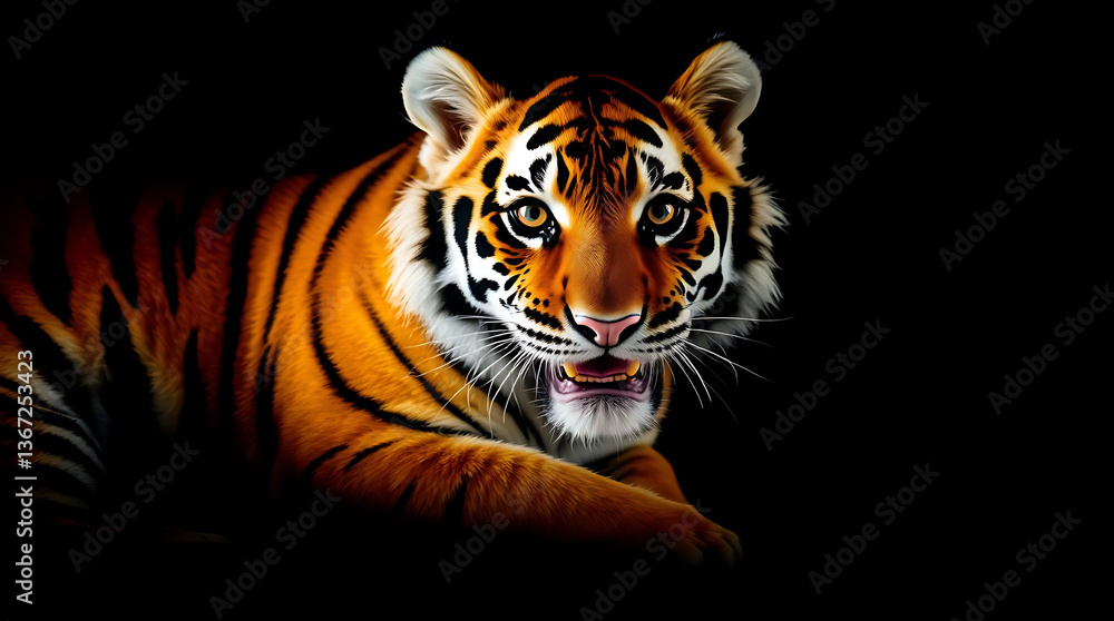 Obraz premium majestic tiger wallpaper, created by generative ai