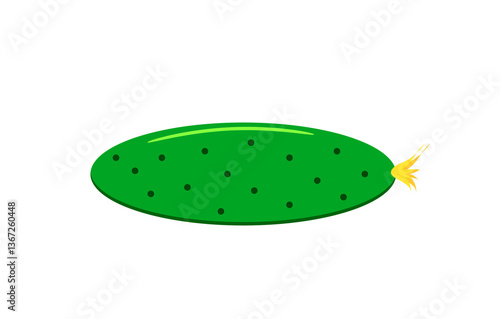 cucumber is green on a light background,