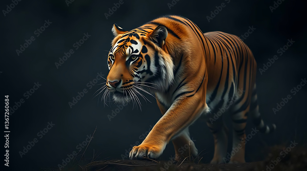 Fototapeta premium majestic tiger wallpaper, created by generative ai