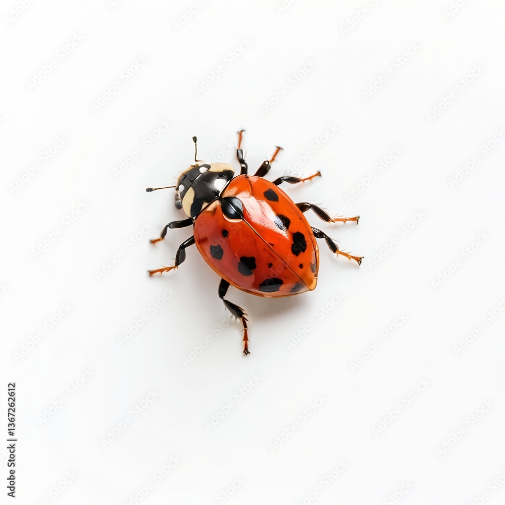 Fototapeta premium Ladybug on White Background