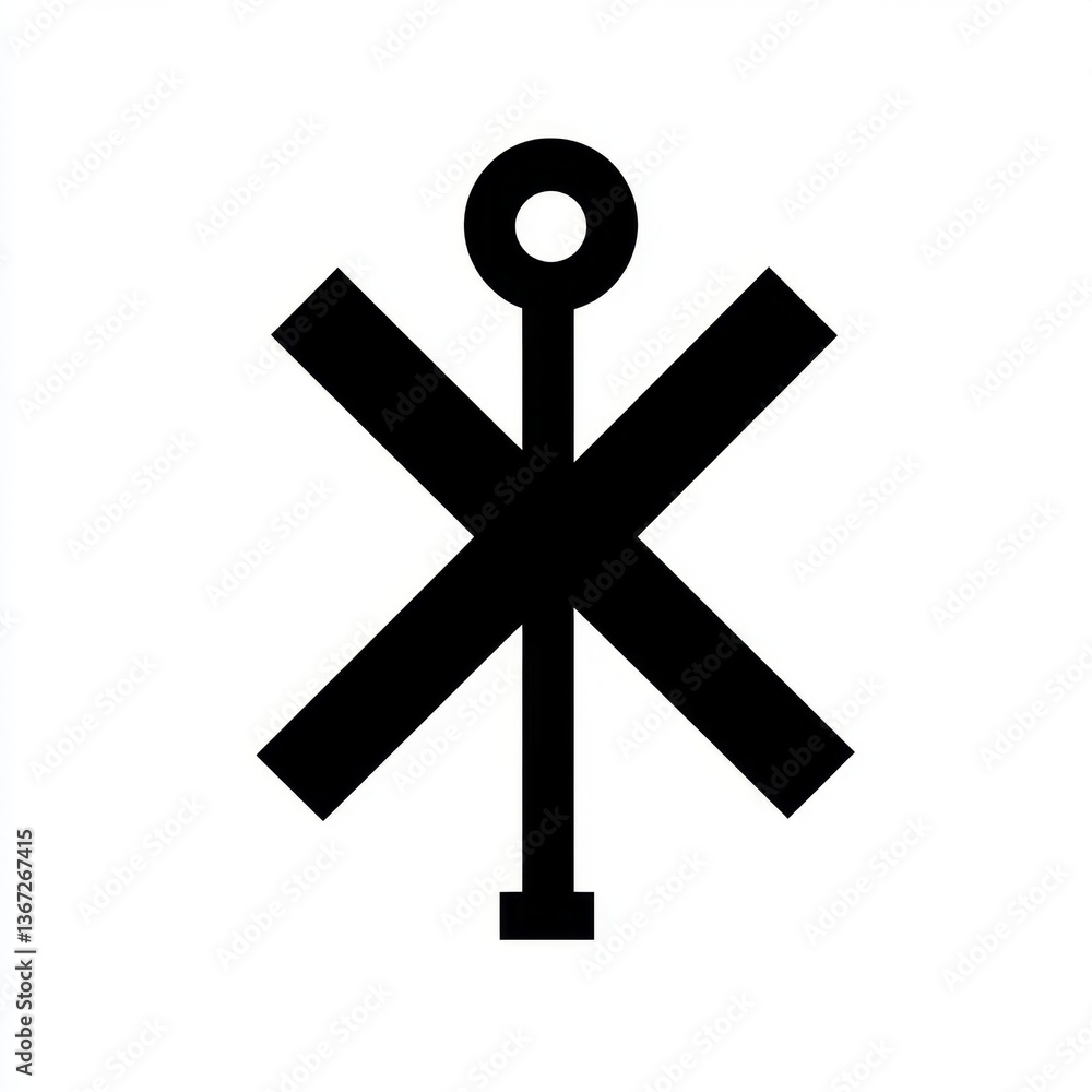 Abstract graphic cross symbol on white background Abstract graphic cross symbol on white background