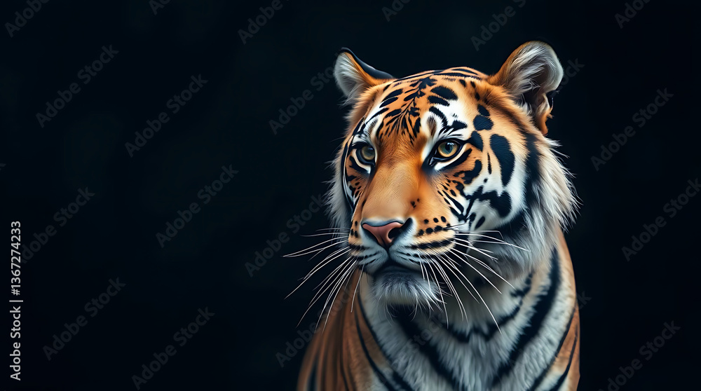 Fototapeta premium majestic tiger wallpaper, created by generative ai