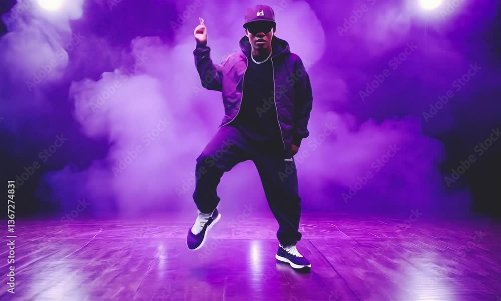 Hip hop man dancing, party style. Hip hop man dancing, party style.