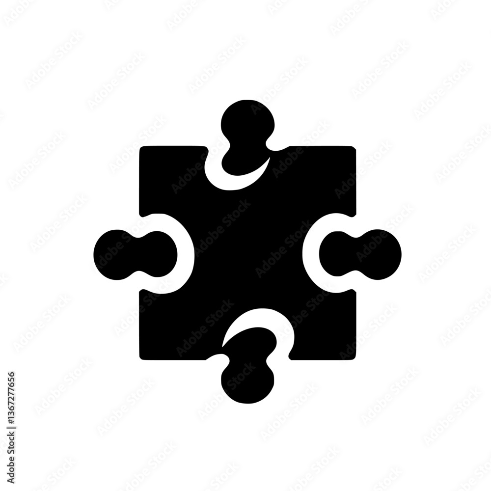 Black Puzzle Piece: Unity and Problem-Solving in Graphic Minimalism Black Puzzle Piece: Unity and Problem-Solving in Graphic Minimalism