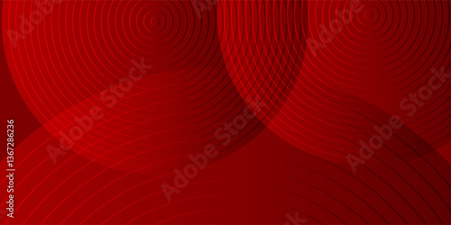 deep red abstract background featuring large circular ripple patterns with a gradient effect, creating a sense of depth and motion