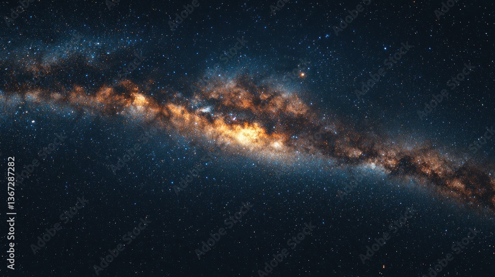 Obraz premium A mesmerizing view of the Milky Way stretching across the night sky.