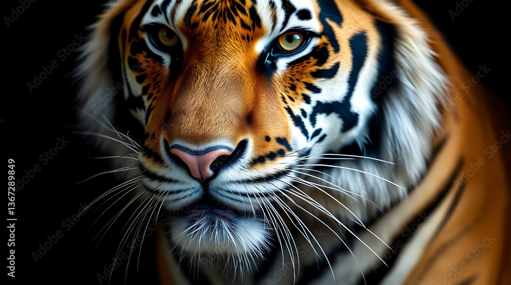 Obraz premium majestic tiger wallpaper, created by generative ai
