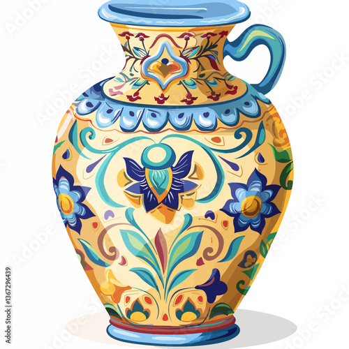 antique vase isolated on white