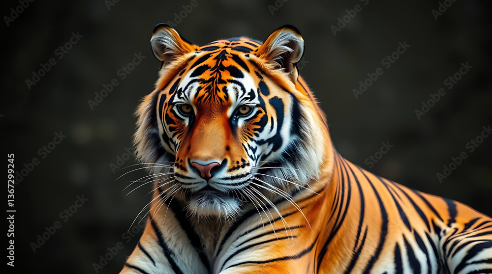 Fototapeta premium majestic tiger wallpaper, created by generative ai
