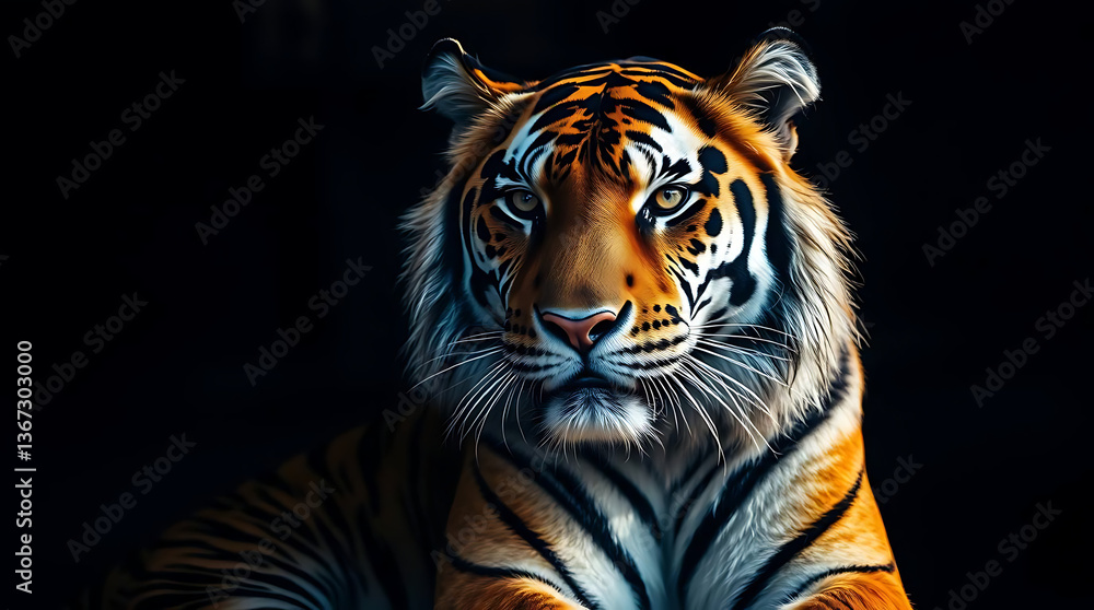 Fototapeta premium majestic tiger wallpaper, created by generative ai