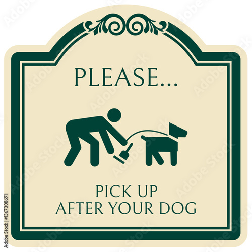NO dog allowed sign please pick up after your dog