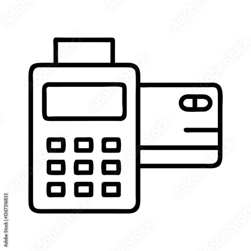 Credit Card and Payment Terminal Illustration  