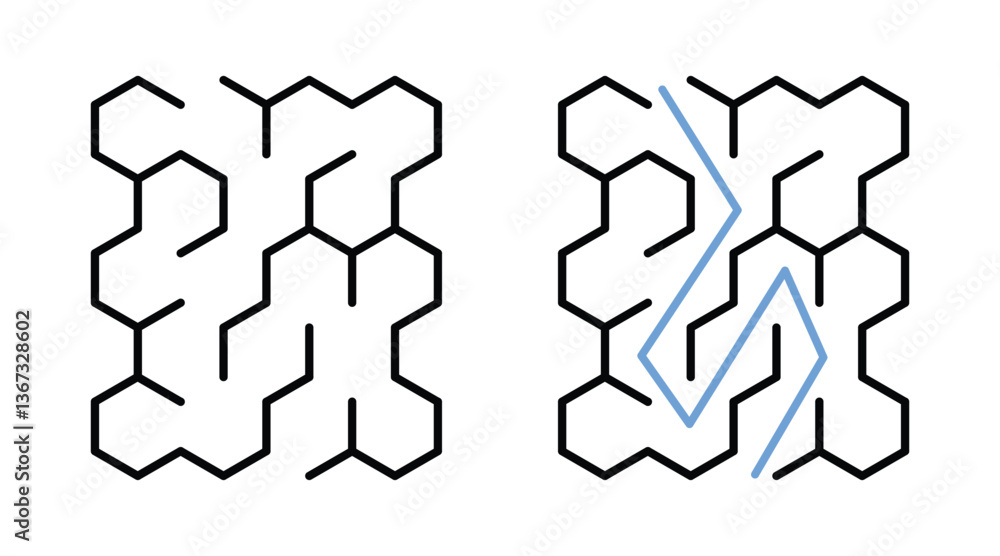 Hexagonal Labyrinth Maze for Kids Hexagonal Labyrinth Maze for Kids