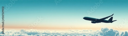 aircraft silhouette sky flat design top view aviation theme animation Complementary Color Scheme