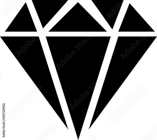 Diamond icon. Big collection quality . Linear style and silhouette. Royal icons collection symbolizing premium products or services with transparent background