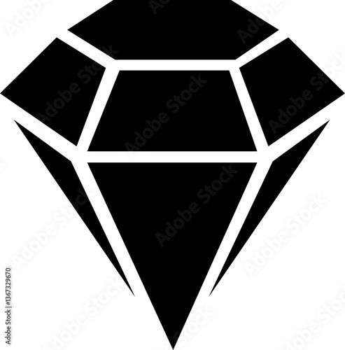 Diamond icon. Big collection quality . Linear style and silhouette. Royal icons collection symbolizing premium products or services with transparent background