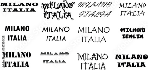 italian, italy, european, logo, building, sign, word, traditional, milano, text, vector, milan, font, travel, gate, arch, round, della, magnet, sticker, black, gothic, souvenir, architecture, cathedra