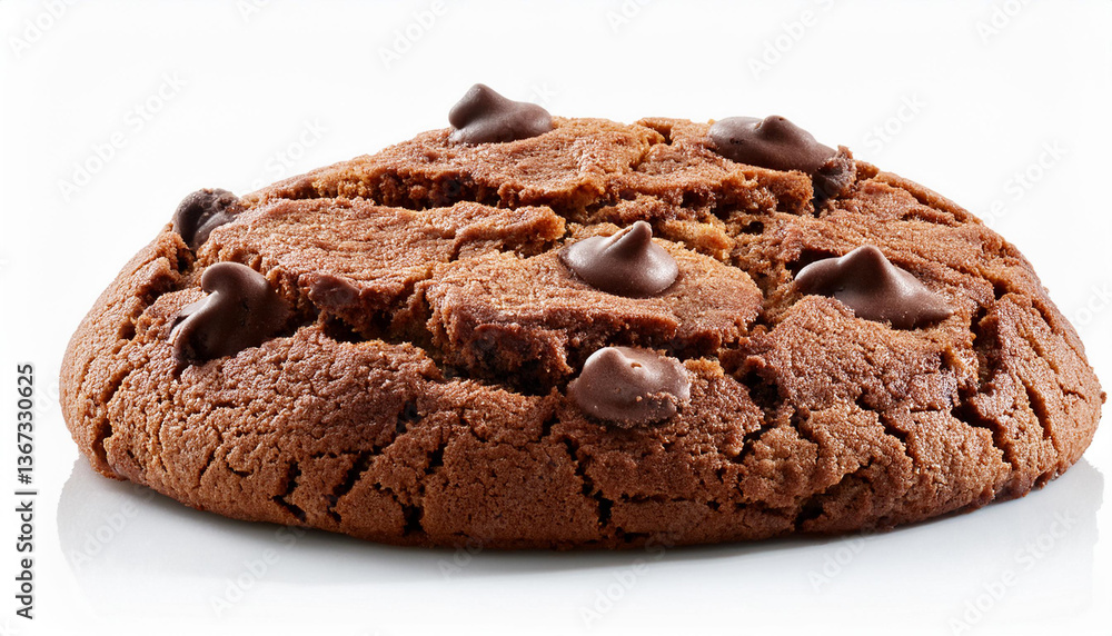 Fototapeta premium Biscuit Chocolate cookie isolated on white